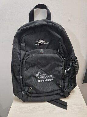 High Sierra City of Vancouver Fit City Black Backpack School Travel Bag 17"